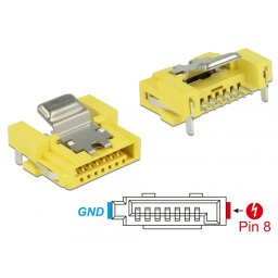 Conector de alimentare SATA 6 Gb/s 8 pini mama, Delock 89887