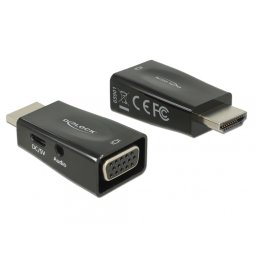 Adaptor HDMI la VGA T-M cu alimentare si audio, Delock 65901