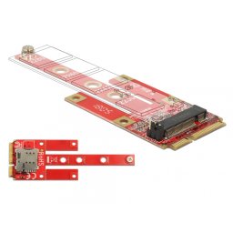 Convertor Mini PCIe la M.2 Key B slot + Micro SIM slot, Delock 63384