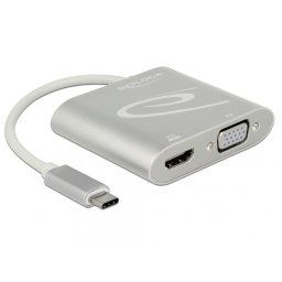 Adaptor USB-C (DP Alt Mode) la 1 x HDMI + 1 x VGA, Delock 87705