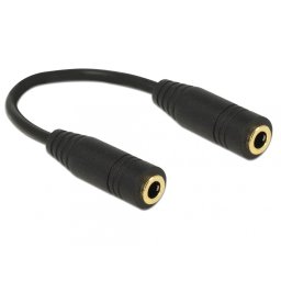 Adaptor Audio Stereo Jack 3.5 mm 4 pini M-M 13cm, Delock 65896