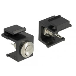 Keystone negru cu buton Push, Delock 86402