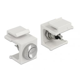 Keystone alb cu buton Push, Delock 86401