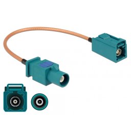 Cablu antena FAKRA Z plug la FAKRA Z jack RG-316 20cm, Delock 89660