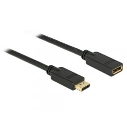 Cablu prelungitor DisplayPort v1.2 4K 60Hz 15m T-M Negru, Delock 84908