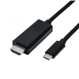 Cablu USB tip C la HDMI 4K60 Hz T-T 3m Negru, Roline 11.04.5842