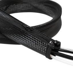 Plasa pentru fixarea cablurilor cu fermoar 30x20x1000mm Negru, Logilink KAB0046