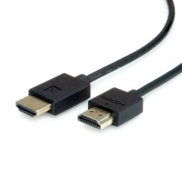 Cablu HDMI Ultra HD (UHD-1) activ T-T Negru 2m, Roline 11.04.5912*