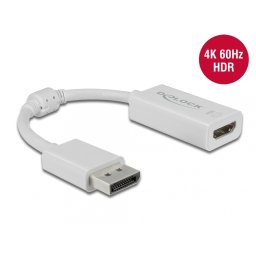 Adaptor Displayport 1.4 la HDMI (DP Alt Mode) 4K 60Hz cu HDR T-M Alb, Delock 63936