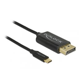 Cablu USB-C la DisplayPort (DP Alt Mode) 4K 60Hz T-T 1m coaxial, Delock 83709