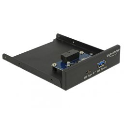 Front Panel 3.5" USB 3.1 Gen 1 cu 1 x USB-A + 1 x USB-C, Delock 63962