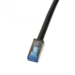 Cablu de retea S/FTP RJ45 pentru exterior CAT.6A 30m Negru, Logilink CQ7123S