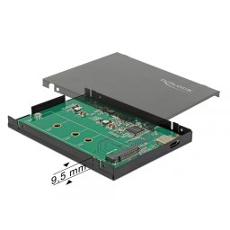 Rack extern 2.5" pentru M.2 NVMe PCIe SSD la USB-C 3.1 cu protectie EDS, Delock 42609