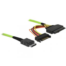 Cablu OCuLink PCIe SFF-8611 la U.2 SFF-8639 1m, Delock 85756
