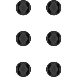 Set 6 bucati organizatoare cablu 2 sloturi Negru, Goobay 70362