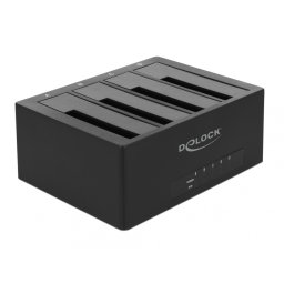 Docking Station USB 3.1-C pentru 4 x HDD/SSD SATA 2.5"+3.5", Delock 63930