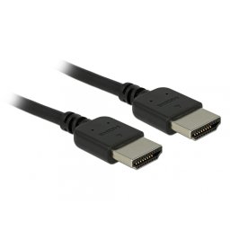 Cablu HDMI Premium Certificat 4K60Hz 2m T-T Negru, Delock 85217