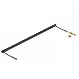 Cablu prelungitor spiralat jack stereo 3.5mm 3 pini T-M + adaptor 6.35mm 5m, Delock 85834