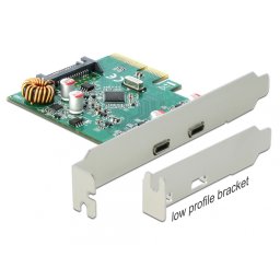 PCI Express cu 2 x SuperSpeed USB 10 Gbps (USB 3.1 Gen 2) USB-C, Delock 90397