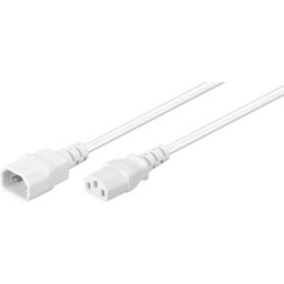 Cablu de alimentare C13 la C14 Alb 3m, Goobay 97585
