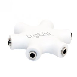 Multiplicator audio jack 3.5mm la 5 x jack 3.5mm Alb, Logilink CA1088