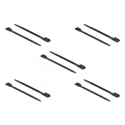 Set 10 buc bride cu inchizatura dubla 250 x 9 mm Negre, Delock 18889