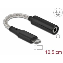 Adaptor audio 8 pini Lightning la jack stereo 3.5 mm 4 pini T-M 10.5cm, Delock 66317