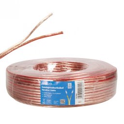 Cablu pentru boxe/difuzor transparent 2 x 2.5mm 25m, Logilink CA1084