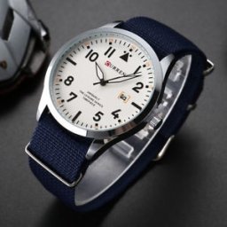 Ceas barbatesc CURREN 8268 Canvas Blue&White