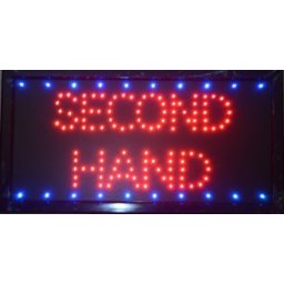 Reclama LED - SECOND HAND - de interior, 48 x 25 cm