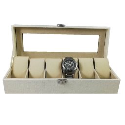 Cutie Ceasuri Cu 6 Spații Alb Negru Beige