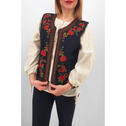 Vesta brodata cu model traditional Soriana