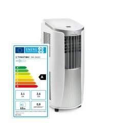 Aer conditionat portabil Trotec PAC 2010 E, Capacitate 7.200 Btu, Debit 320mc/ora, Telecomanda, Display, Timer, Pentru 65mc