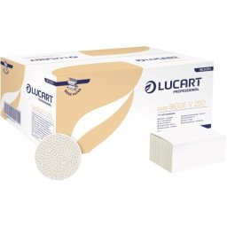 Prosop de maini din hartie, Easy Beige V 250, 20 pachete/bax, 863064, Lucart