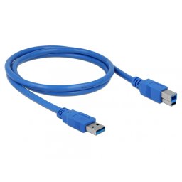Cablu USB 3.0 tip A la tip B 1m T-T Bleu, Delock 82580