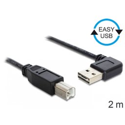 Cablu EASY-USB 2.0 tip A la USB 2.0 tip B T-T, unghi, 2m, Delock 83375