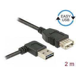 Cablu prelungitor EASY-USB 2.0 T-M unghi stanga/dreapta 2m, Delock 83552
