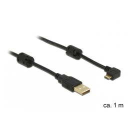 Cablu USB 2.0 la micro USB-B unghi 270 grade 1m, Delock 83250
