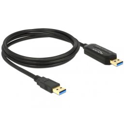 Cablu Data Link + KM Switch USB 3.0-A 1.5m T-T, Delock 83647