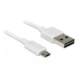 Cablu EASY-USB 2.0 tip A la EASY-USB 2.0 tip Micro-B T-T Alb 2m, Delock 84808