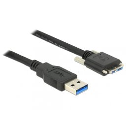 Cablu USB 3.0 la micro USB-B 3.0 1m cu suruburi, Delock 83597