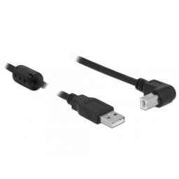 Cablu USB 2.0-A la USB 2.0-B T-T unghi 1.5m negru, Delock 84810
