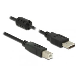 Cablu USB 2.0 de imprimanta la USB-B T-T 5m Negru, Delock 84899