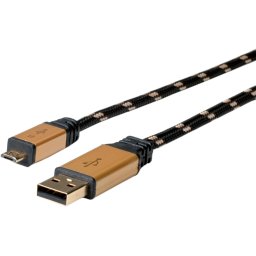 Cablu USB 2.0 la micro USB-B 0.8m, Roline 11.02.8825