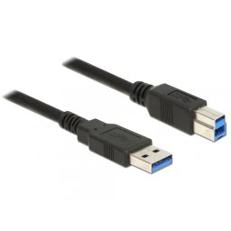 Cablu USB 3.0 A-B 1m Negru, Delock 85066