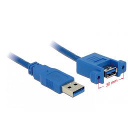 Cablu USB 3.0-A la USB 3.0-A T-M panel-mount 1m, Delock 85112