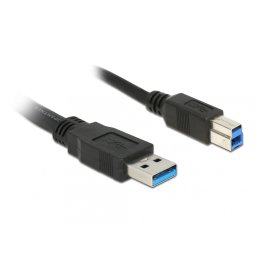 Cablu USB 3.0 A-B 2m Negru, Delock 85068