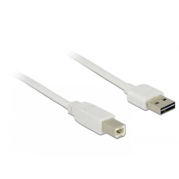 Cablu EASY-USB 2.0 tip A la USB-B T-T 3m Alb, Delock 85154