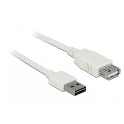 Cablu prelungitor EASY-USB 2.0 tip A T-M 2m Alb, Delock 85200