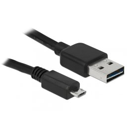 Cablu EASY-USB 2.0-A la micro-B T-T 5m Negru, Delock 83369